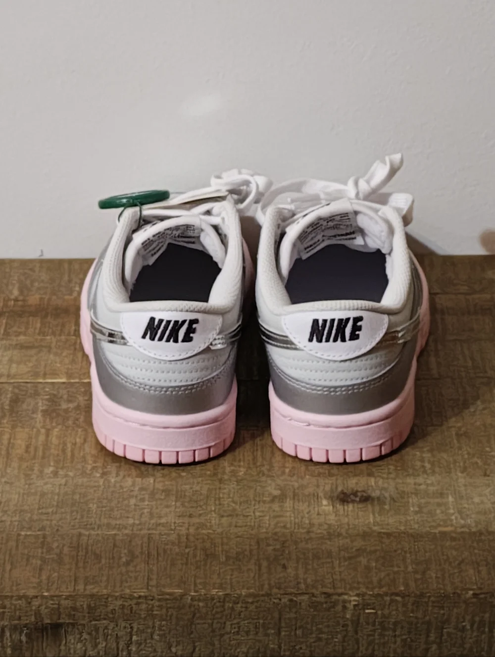 Nike Dunk Low LX 'Metallic Silver Pink Foam' Kid's Size 4Y / Women's 5.5